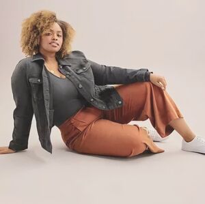 Plus-Size Premium Denim Jacket 4X - Black/Grey Wash